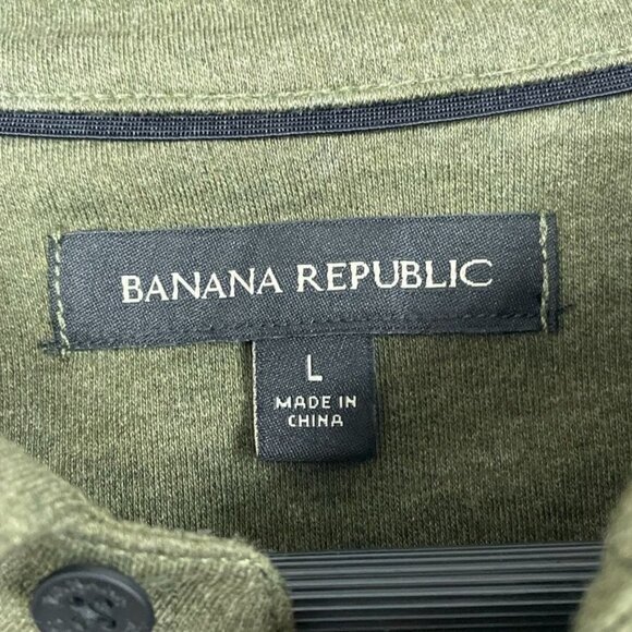 Banana Republic Luxe Touch Performance Polo Shirt Large Green a1005 - Picture 4 of 8